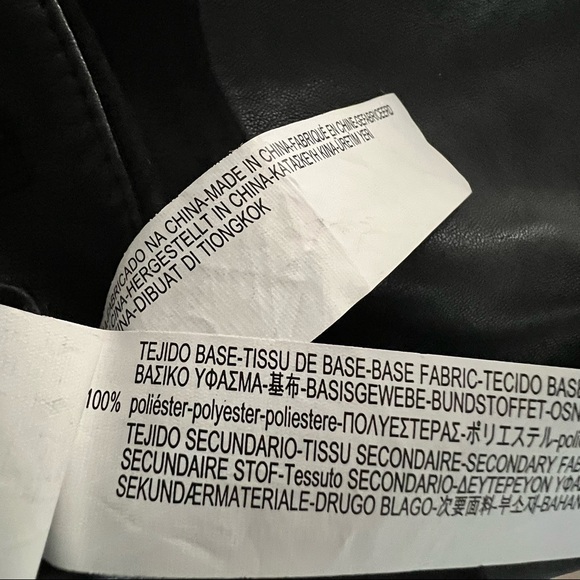 ZARA BASICS Contrasting Mini Faux Leather Skirt XS - Picture 8 of 8